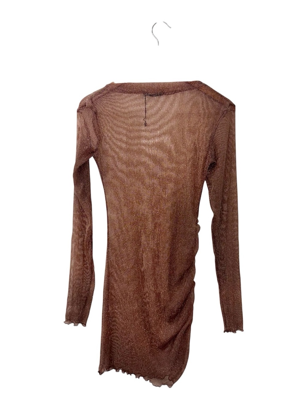 Zara brown sparkly sheer mini dress. Size XS